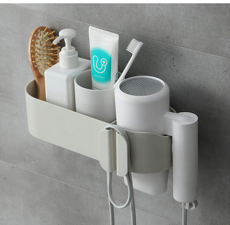 organizar baño pequeño soporte secador accesorio secador estanteria pequeña