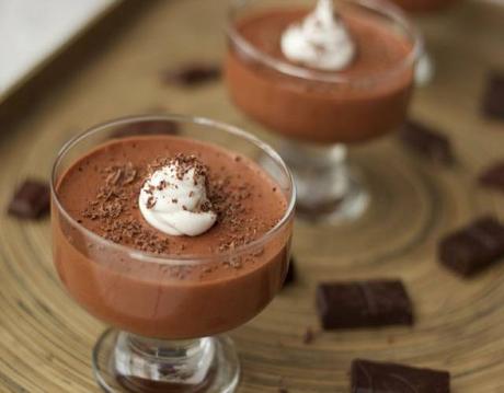 Mousse de chocolate sin huevo