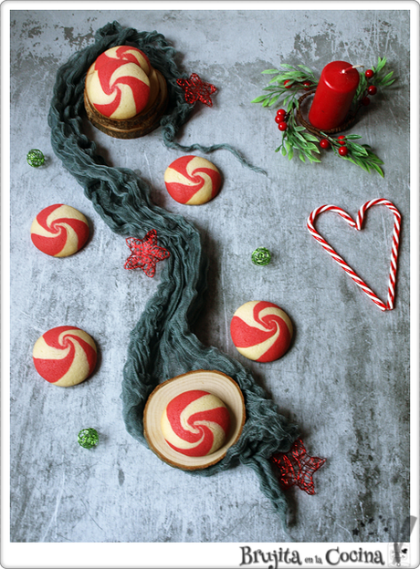 Galletas espiral dos colores