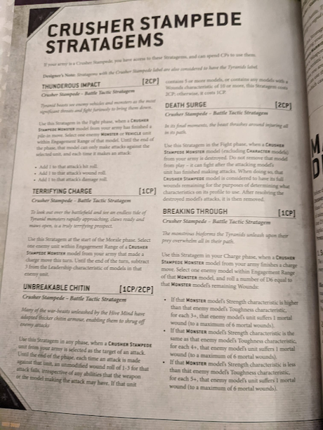 Mas reglas de Tiranidos en la WD de este mes