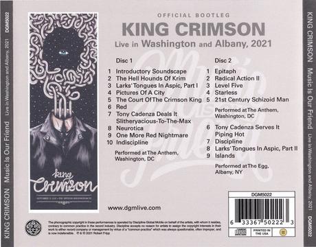 King Crimson - Music Is Our Friend / Live in Washington and Albany (2021) King Crimson - Music Is Our Friend / Live in Washington and Albany (2021)