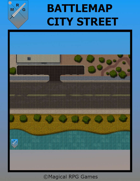 Battlemap: City Street, de Magical RPG Games