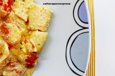 PASTA SIN GLUTEN CON SALSA DE QUESO FETA Y TOMATES CHERRYS DE TIK TOK (horno)