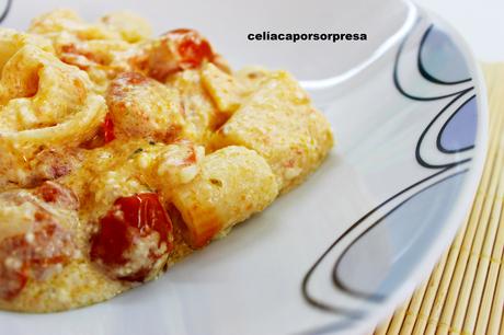 PASTA SIN GLUTEN CON SALSA DE QUESO FETA Y TOMATES CHERRYS DE TIK TOK (horno)