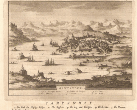Vista de Santander de 1707