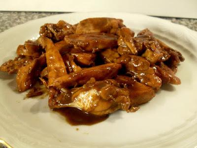 Pollo laqueado con miel y salsa de soja Pollo laqueado con miel y salsa de soja