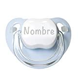 BebeDeParis Chupete Bebé Personalizado con Nombre, Tetina Silicona y Tapa de Protección-0- 6...
