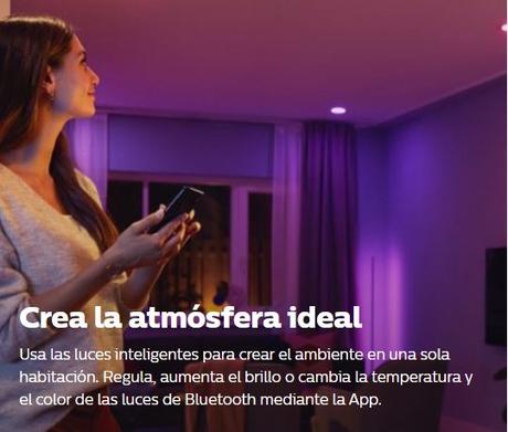 Philips Hue permite ambientar los espacios de tu hogar para cada momento y actividad, añadiendo un toque de estilo y diseño Philips Hue permite ambientar los espacios de tu hogar para cada momento y actividad, añadiendo un toque de estilo y diseño