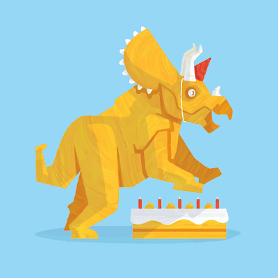 Los dinosaurios de cumpleaños de Kyle Prior