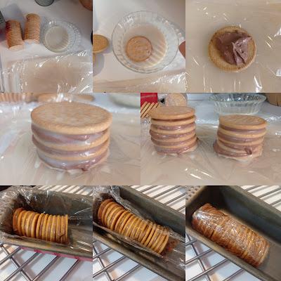 Tronco de galletas y chocolate - Sin lácteos y sin huevo