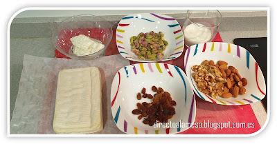 Turrón de queso camembert y frutos secos Turrón de queso camembert y frutos secos