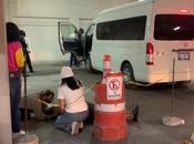 Camioneta atropella personas estacionamiento Hotel Panorama