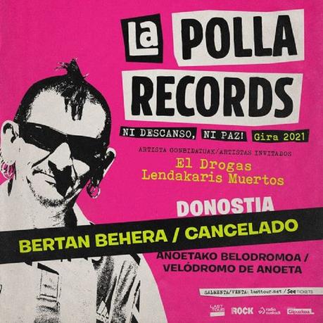 Cancelado el concierto de La Polla Records en Donostia