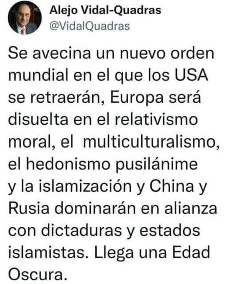 Se acerca una edad oscura para la Humanidad