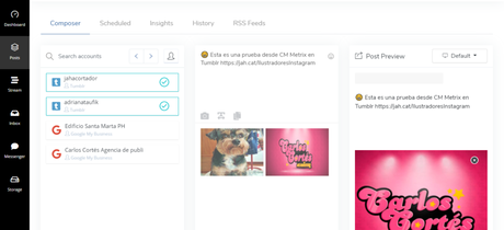 Publicar contenidos en Tumblr con CM Metrix