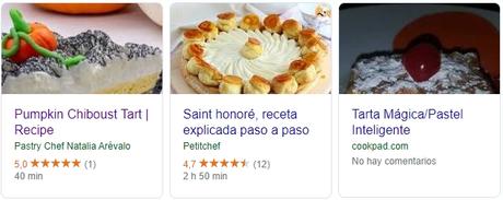 Rich Snippets, ¿cómo usar fragmentos destacados? Rich snippet de receta