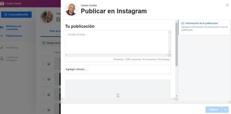 Publicar en Instagram desde la computadora (PC)