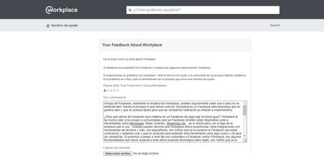 Carta al equipo de Facebook Workplace