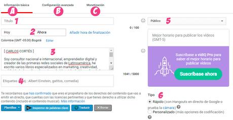 ¿Cómo transmitir en vivo usando Youtube?
