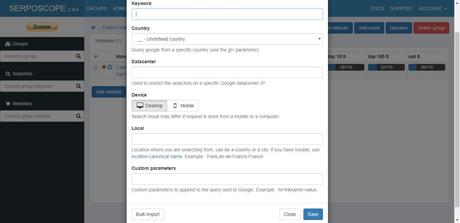 Conocer la posición en Google con Serposcope