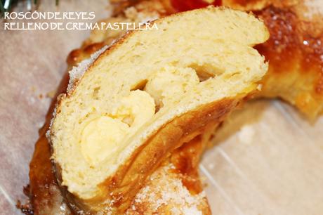 ROSCÓN DE REYES DE SIL 2022 {RELLENO DE CREMA PASTELERA}