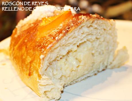 ROSCÓN DE REYES DE SIL 2022 {RELLENO DE CREMA PASTELERA}