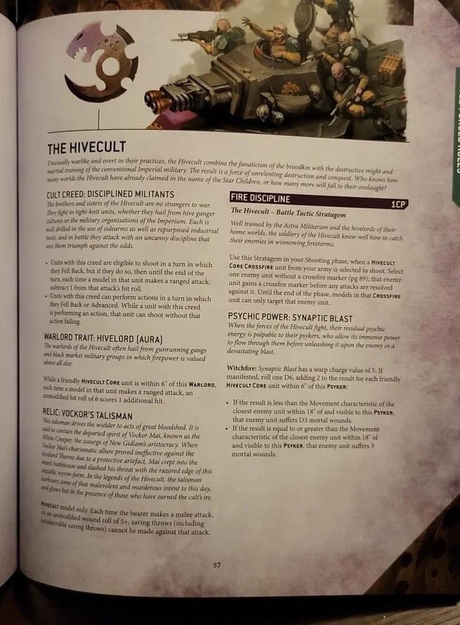 Algunas páginas filtradas del codex Culto Genestealer de 9ª ed Algunas páginas filtradas del codex Culto Genestealer de 9ª ed