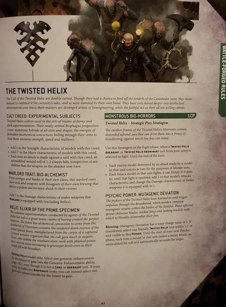 Algunas páginas filtradas del codex Culto Genestealer de 9ª ed Algunas páginas filtradas del codex Culto Genestealer de 9ª ed