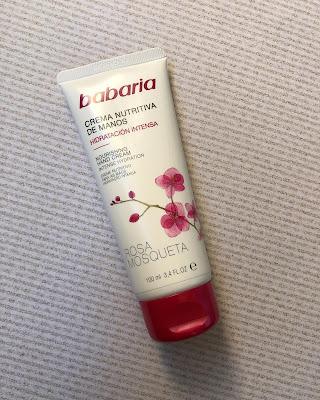 Crema Nutritiva de manos y Uñas de Rosa Mosqueta de Babaría (hidratación intensa).