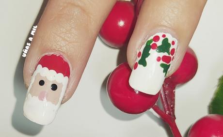 Cómo hacer un Papa Noel en las uñas