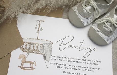 Invitaciones de Bautizo de Estilo Boho Invitaciones de Bautizo de Estilo Boho