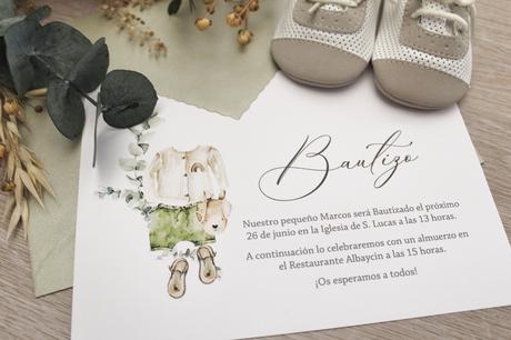 Invitaciones de Bautizo de Estilo Boho Invitaciones de Bautizo de Estilo Boho