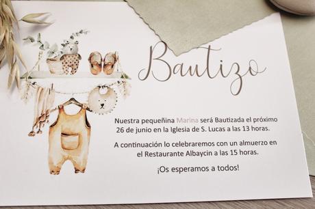 Invitaciones de Bautizo de Estilo Boho Invitaciones de Bautizo de Estilo Boho