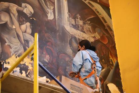 Avanza la restauración de los murales del Mercado Tangamanga