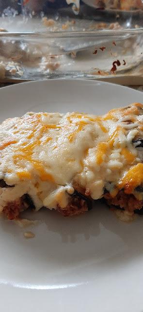 CANELONES DE BERENJENAS RELLENOS DE CARNE