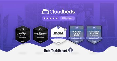 Cloudbeds, Mejor PMS y Mejor HMS en 2022 HotelTechAwards