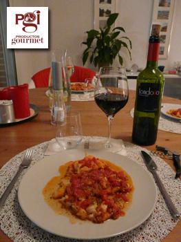 Merluza con tomate campero