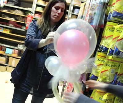 Chupetes con globos