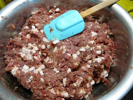 Chorizos de carne y cerdo