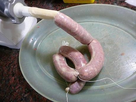 Chorizos de carne y cerdo