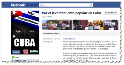 Creada otra página de Facebook convocando a la violencia en Cuba