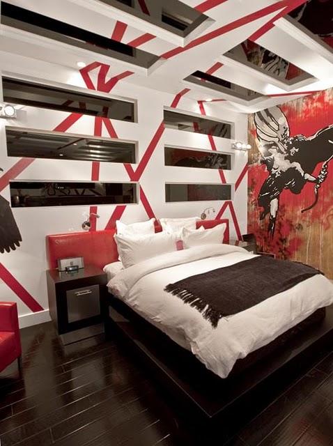 Dormitorios en Rojo y Negro