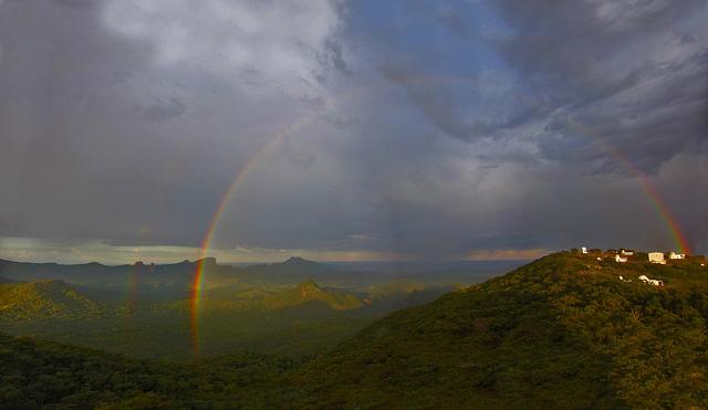 Doble arco iris en el Observatorio de Siding Spring