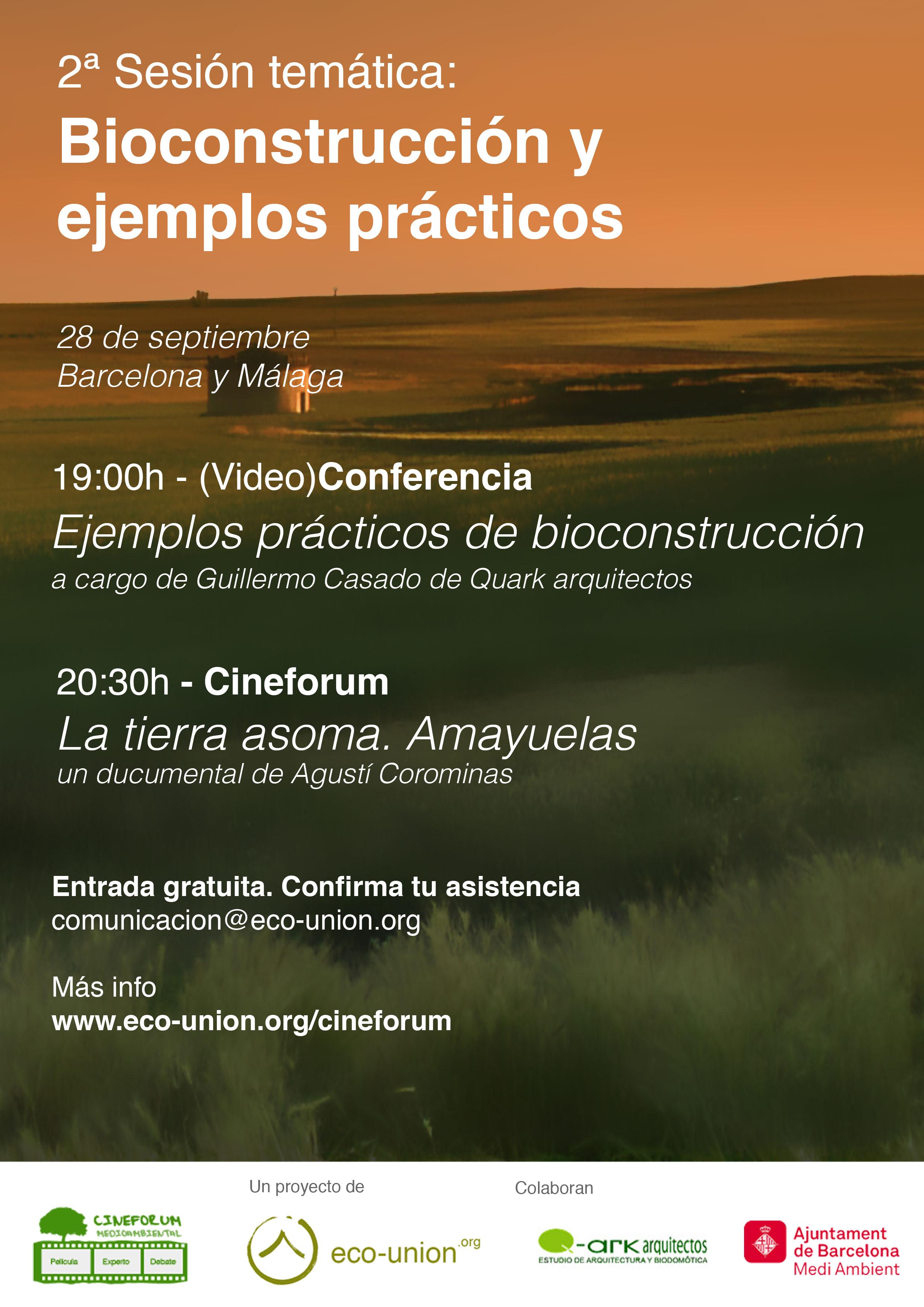 Sesión temática sobre Bioconstrucción (Málaga y Barcelona)