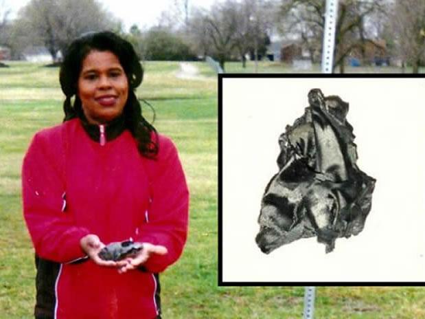 La unica persona a la que le cayó chatarra espacial