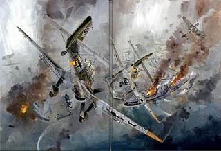 El Teniente Hans Ulrich Rudel hunde al acorazado Marat en Kronstadt - 23/09/1941.