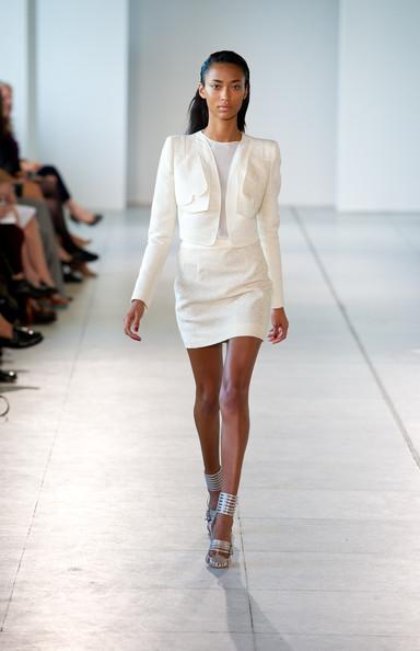 A model walks the runway during the Antonio Beradi runway show at London Fashion Week Spring/Summer 2012 on September 19, 2011 in London, United Kingdom.