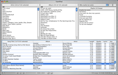 YamiPod - Otro buen gestor de iPod que ademas localiza letras de canciones