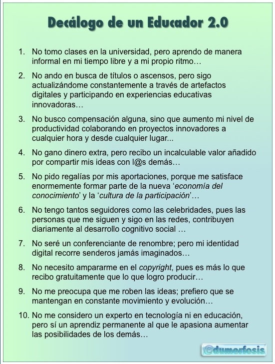 Decálogo de un educador 2.0