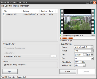 Free HD Converter - Convierte tus videos HD para verlos en la PC
